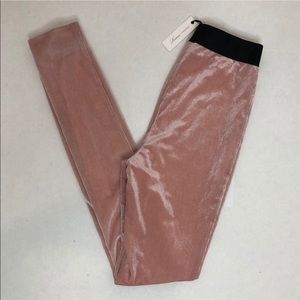 Lovers + Friends Velvet Ribbed Leggings
